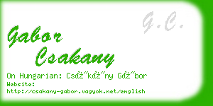 gabor csakany business card